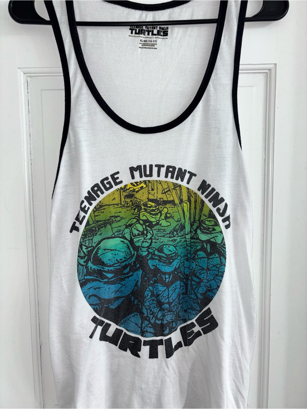 Teenage Mutant Ninja Turtles White Ringer Graphic Tank Top